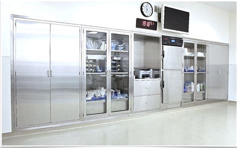 stainless steel medical display cabinets|hospital operating room cabinets.